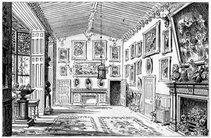 チャールコートパークの大ホール、ウォリックシャー、1885年。 作： Edward Hull