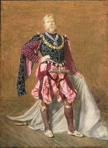 エリザベス朝のドレスを着たアーティストの自画像、1887年（WC） 作： Edward John Gregory