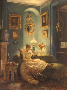 自宅での夜、1888 作： Edward John Poynter