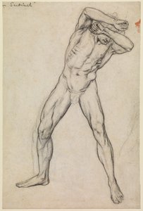 「死ぬまで忠実」の男性ヌードの研究、直訳、1865年頃