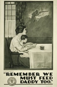 私たちもお父さんに食べさせなければならないことを忘れないでください、Canada Food Board 作： Edward Killingworth Johnson