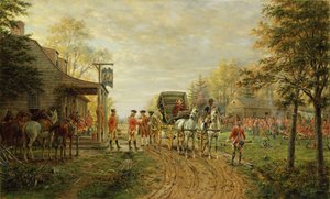オールドキングスブリッジロードの前哨基地の通過、1903 作： Edward Lamson Henry