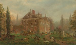 ジャーマンタウンの戦いにおけるチューの家の攻撃 作： Edward Lamson Henry