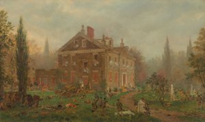 1777年、ジャーマンタウンの戦いにおけるチューの家の攻撃 作： エドワード・ランボン・ヘンリー