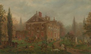 1777年、ジャーマンタウンの戦いにおけるチューの家の攻撃 作： Edward Lamson Henry