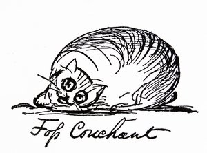 猫のキャラクター（ドローイング） 作： Edward Lear