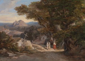 オルヴァーノ・ルチヴィテッラの間、1842年。 作： Edward Lear