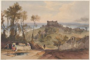ローマとその周辺地域のブラチアーノビュー、プレート2、1841年。 作： Edward Lear
