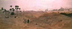 カイロ（ペン＆インク、水彩、紙） 作： Edward Lear