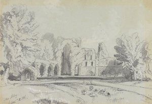 1836年9月12日、カルダー修道院。 作： エドワード・リア