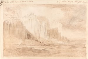 サンタンジェロ岬、アマルフィ、c. 1885年。 作： Edward Lear