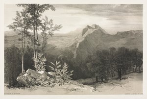 チヴィテッラディスビアコ、c。 1840。 作： Edward Lear