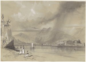 ベッラ島、マッジョーレ湖 作： Edward Lear