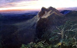 闇の境界線上に広がる朝（油彩・キャンバス） 作： Edward Lear