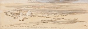 ビール・エル・アプト付近、1867年3月28日午後4時30分 (23) 作： エドワード・リア