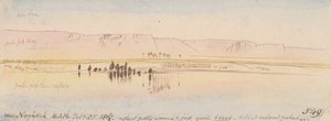 ネガデの近く; 1867年2月25日午前8時 (549) 作： Edward Lear