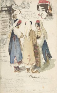 ラグーザの農民の女性、1848-1866。 作： Edward Lear