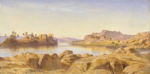 フィラエ、エジプト、1863年。 作： Edward Lear