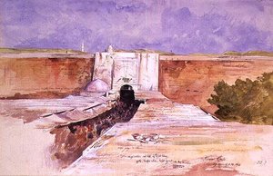 クレタ島のバザール・カネア 作： Edward Lear