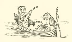 フクロウとプッシーキャット」（版画 作： Edward Lear