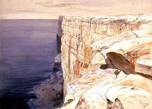 ガルフハサン（マルタ共和国）付近の岩石 作： Edward Lear