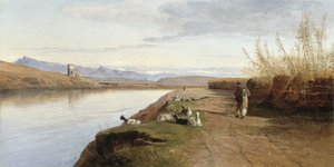 ローマのカンパーニャ、1860 作： Edward Lear