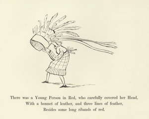 頭を注意深く覆った赤の若者がいた 作： Edward Lear