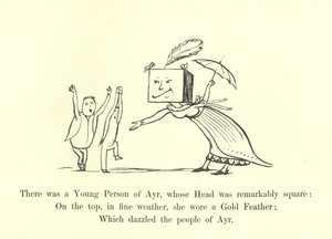 頭が著しく四角いアイルの若者がいた 作： Edward Lear