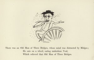 ミッジに気を取られた三橋の老人がいた 作： Edward Lear