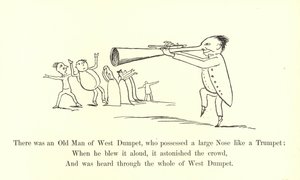 トランペットのような大きな鼻を持っていた西のダンペットの老人がいました 作： Edward Lear