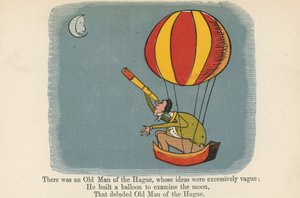 1875年頃、ロンドンのフレデリックワーンアンドカンパニー発行の「A Book of Nonsense」から、あいまいさが漠然としたハーグの老人がいた。 作： Edward Lear