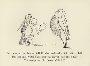 フリル付きシャツを購入したブリルの老人がいました 作： Edward Lear