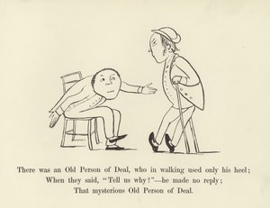 歩いているときにかかとだけを使用する古い取引担当者がいました 作： Edward Lear