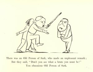 不愉快な発言をしたサークの老人がいました 作： Edward Lear