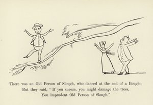 スラウの老人がいて、ボウの終わりに踊っていた