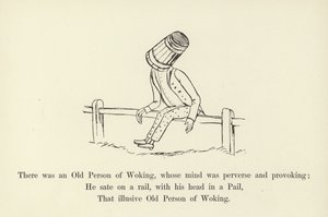 気が変で挑発的な老いたウォーキングの人がいた 作： Edward Lear