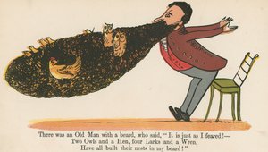 1875年にロンドンのフレデリックウォーンアンドカンパニーから出版された「A Book of Nonsense」から「それは私が恐れていたのと同じです！」と言ったひげを持つ老人がいました。