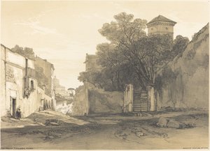 Via Porta Pinciana、ローマ 作： Edward Lear