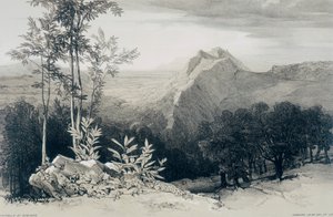 ローマとその周辺の景色：Civitella di Subiaco 作： Edward Lear