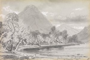 Yewbarrow、Wastwater、1836 年 9 月 16 日 作： Edward Lear