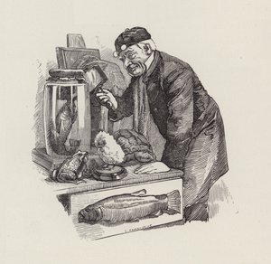 チャールズ・キングスレーの「The Water-Babies」のイラスト（彫刻）。 作： Edward Linley (after) Sambourne