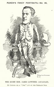 パンチ・カートゥーンジェームズ・ローサー（英国保守党の政治家、スポーツマン）（彫刻 作： Edward Linley (after) Sambourne