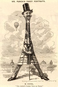 "(Alexandre) Gustave Eiffel (1832-1923) フランスの土木技師 作： Edward Linley Sambourne