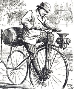 コーヒーを挽く自転車を描いた漫画