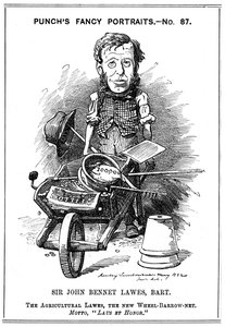 ジョン・ベネット・ローズ、イギリスの農業者、1882年。 作： Edward Linley Sambourne