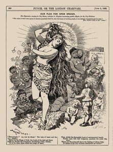 オープン スペースに関する私たちの嘆願。 パンチ、1883 年 6 月、1883 年。 作： Edward Linley Sambourne