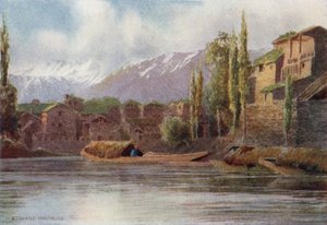 スリナガル、Kutical運河の春の洪水 作： Edward Mary Joseph Molyneux