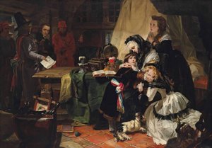 マリー・アントワネットと息子の最後の別れ、1856年。 作： Edward Matthew Ward