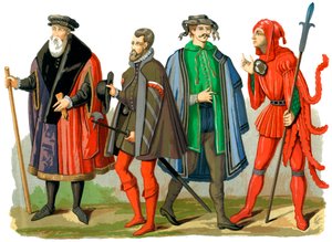 ドイツの衣装、15〜16世紀1849年。