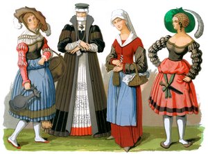 スイスの衣装、15〜16世紀1849年。